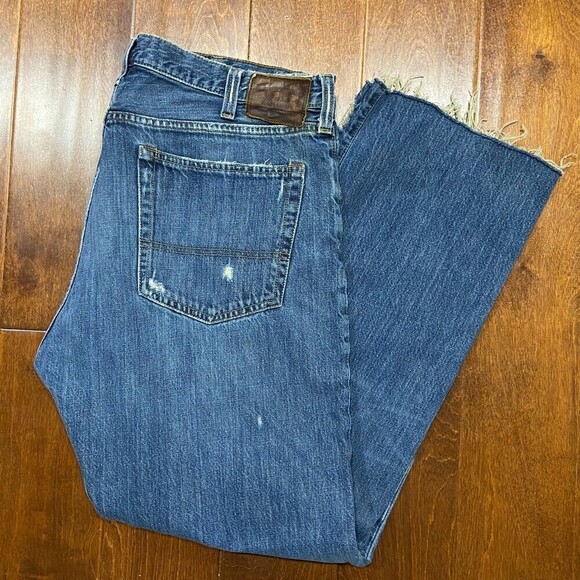 Polo Ralph Lauren Vintage Distressed Denim Blue Jeans Men's Size 36 - Picture 2 of 8